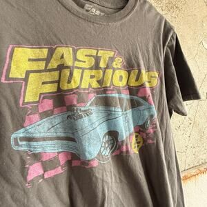Fast & Furious T Shirt‎ Race Car Checkered Graphic Tee Y2K Streetwear Unisex Med